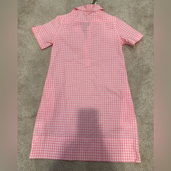 Ann Mashburn Pink Gingham Popover short sleeve Shirt Dress Small NWT - Picture 2 of 2